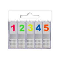 Індекси плівк.; 45*12мм; 5*25арк.; цифри 1-5; арт. VR22304 VGR