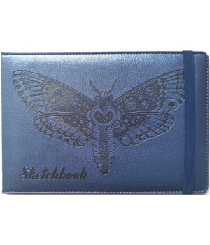 Скетчбук на гумці "Bourgeois" А5/64 шкірзам Тв.обкл. /диз.9317/ вн. Бл.100г, чисті (1/40)