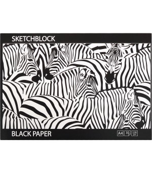 Альбом для малювання  30арк. чорний папір 120 г/м A4  BL4240