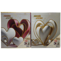 Фотоальбом 10*15см/ 80фото 9756 "Бантик" зі срібним обведенням, у коробці  (1/48)