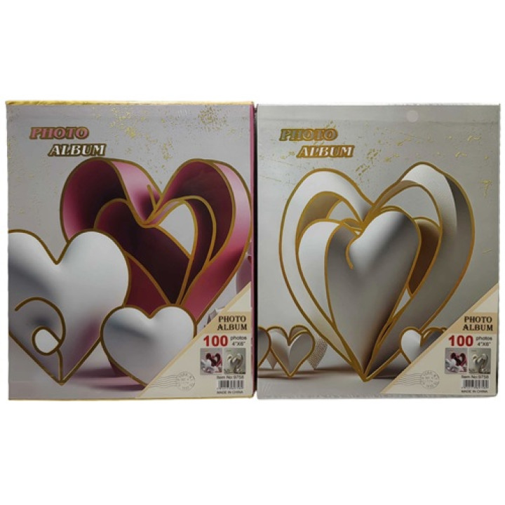 Фотоальбом 10*15см/ 80фото 9756 "Бантик" зі срібним обведенням, у коробці  (1/48)