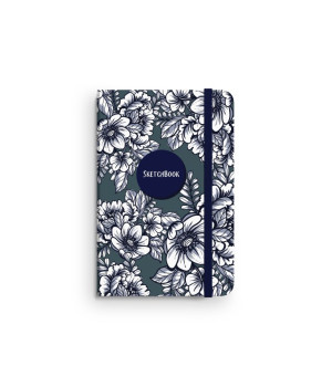 Скетчбук АРКУШ А5 на гумці 80аркушів інтегр.обклад кремовий блок 120г/м2, 731