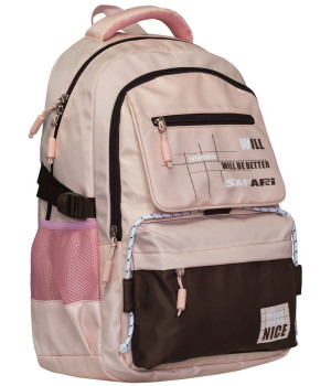 Рюкзак 2 відділення, 44x32x18см, поліестер, 25-304L рожевий