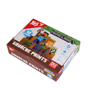 Фарби гуашеві Yes Minecraft 12 кол. 20 мл