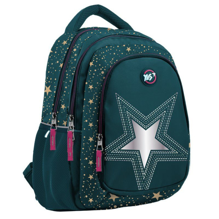 Рюкзак молодіжний "Yes" /558267/ T-22 "Star" бірюзовий,срібло