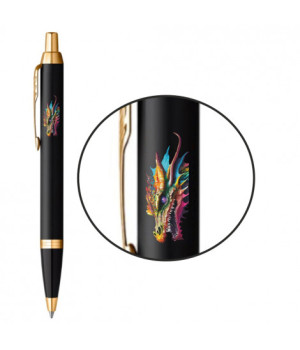 Ручка Паркер IM Zodiac Black позол. кул. Яскравий Дракон