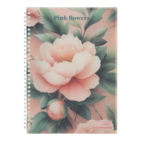 Блокнот B5/ 80 арк.# ARABESK пластик.рожевий