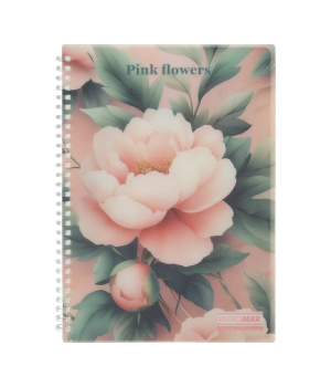 Блокнот B5/ 80 арк.# ARABESK пластик.рожевий