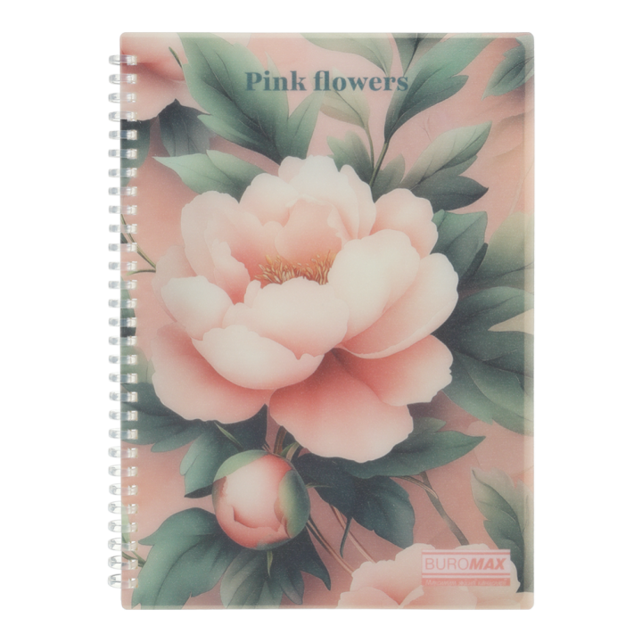 Блокнот B5/ 80 арк.# ARABESK пластик.рожевий