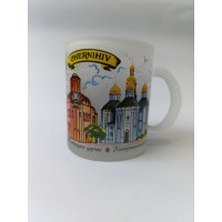 Чашка сувенірна матова біла з кольоровим Чернігів