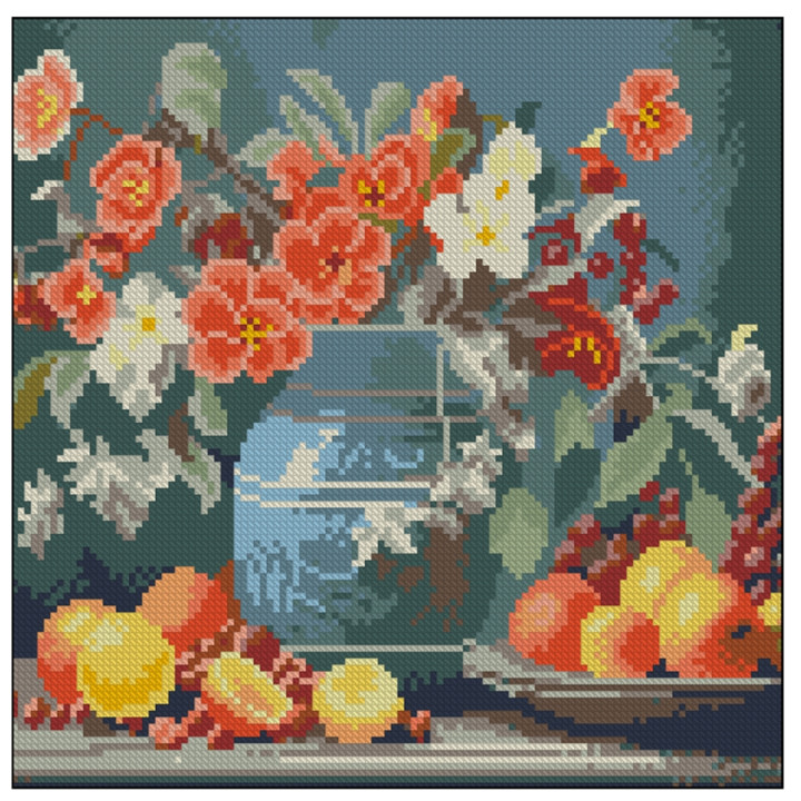 Алмазна картина Strateg Квіти й фрукти  