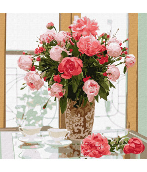 Розпис по номерах. КНО 3201 Улюблені рожеві півонії 