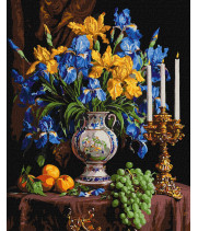 Набір для розпису по номерах "Розкішні іриси"