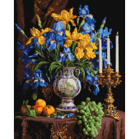 Набір для розпису по номерах "Розкішні іриси"