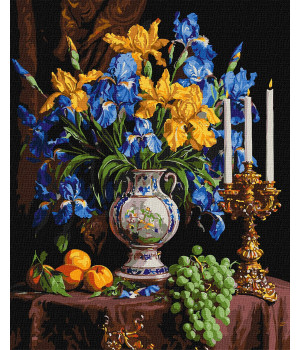 Набір для розпису по номерах "Розкішні іриси"