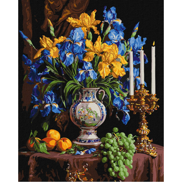 Набір для розпису по номерах "Розкішні іриси"