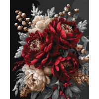 Набір для розпису по номерах "Квітковий спокій з фарбами металік"