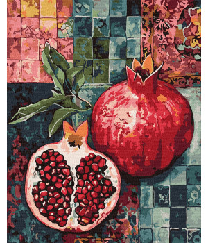Набір для розпису по номерах "Червоний гранат" 