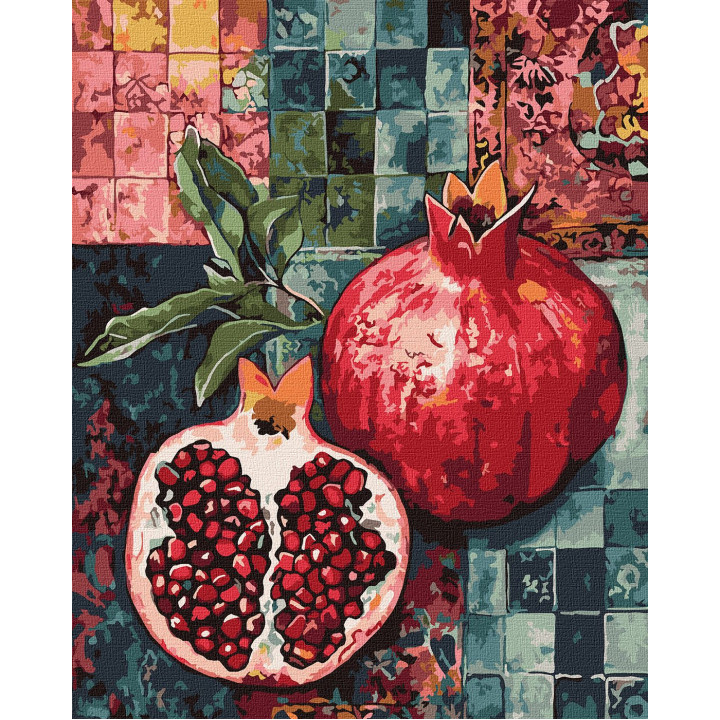 Набір для розпису по номерах "Червоний гранат" 