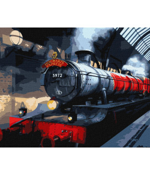 Набір для розпису по номерах WB "Harry Potter: Гоґвортський експрес з фарбами металік extra" Набір для розпису по номерах WB "Harry Potter: Гоґвортський експрес з фарбами металік extra"