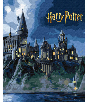 Набір для розпису по номерах WB "Harry Potter: Гоґвортс вночі з фарбами металік extra" Набір для розпису по номерах WB "Harry Potter: Гоґвортс вночі з фарбами металік extra"