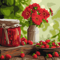 Набір для розпису по номерах "Полуничне варення"