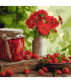 Набір для розпису по номерах "Полуничне варення" Набір для розпису по номерах "Полуничне варення"