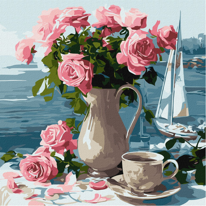 Набір для розпису по номерах "Ранкові троянди"