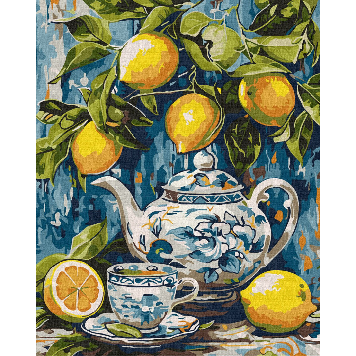 Набір для розпису по номерах "Лимони і кераміка"