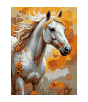 Картина за номерами Strateg Білий кінь 