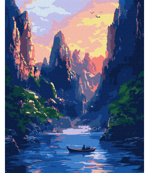 Набір для розпису по номерах "Величні гори" 