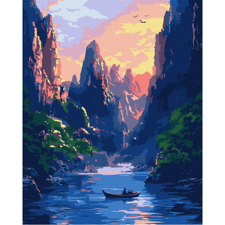 Набір для розпису по номерах "Величні гори" 