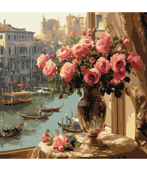 Набір для розпису по номерах "Троянди у Венеції"