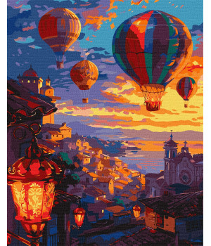 Набір для розпису по номерах "Небо повітряних куль"