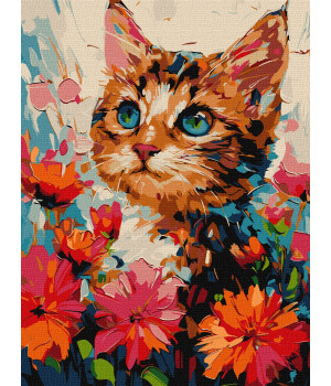 Розпис по номерах. KHO 6599 "Котик у квітах"