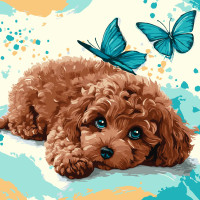 Набір для розпису по номерах "Милий пудель" 