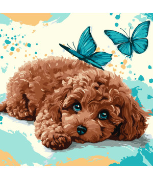 Набір для розпису по номерах "Милий пудель" 