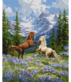 Набір для розпису по номерах "Вільна пара у лісі"