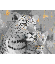 Набір для розпису по номерах "Золоті джунглі з фарбами металік"