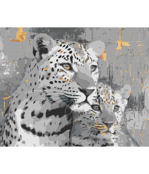 Набір для розпису по номерах "Золоті джунглі з фарбами металік"