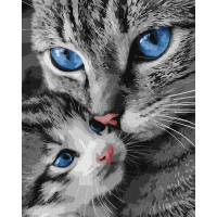 Набір для розпису по номерах "Муркотлива мама" 