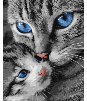 Набір для розпису по номерах "Муркотлива мама" 