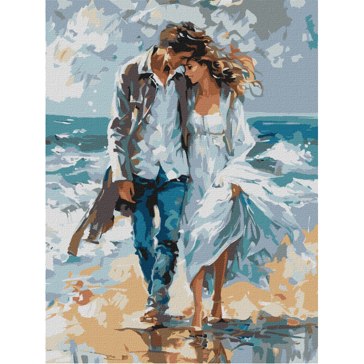 Набір для розпису по номерах "Пара на узбережжі"