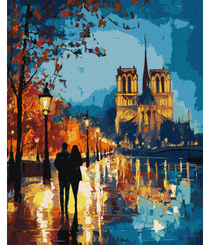 Набір для розпису по номерах "Прогулянка вночі"