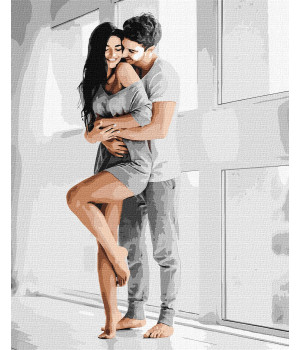 Набір для розпису по номерах "Чутливі обійми" Набір для розпису по номерах "Чутливі обійми"