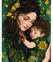 Набір для розпису по номерах "Тендітні обійми з фарбами металік"