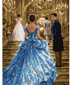 Набір для розпису по номерах "Бал у сяйві кришталю "з фарбами металік extra 