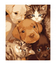 Картина за номерами SANTI "Милі мордочки"