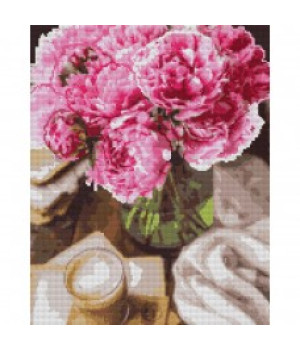 Алмазна мозаїка SANTI "Півонії та ранок"