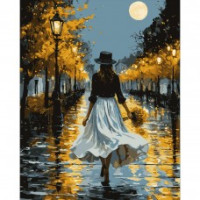 Картина за номерами SANTI "Дівчина з букетом"